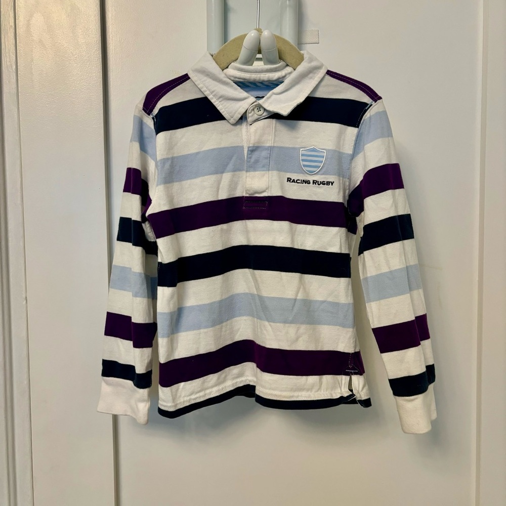 Racing Rugby Blue and Purple Polo Shirt